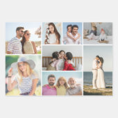 独自の8つのフォトコラージュを作成する ラッピングペーパーシート (正面3)