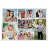 独自の8つのフォトコラージュを作成する ラージペーパーバッグ (正面)