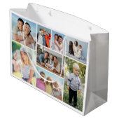 独自の8つのフォトコラージュを作成する ラージペーパーバッグ (裏面アングル)