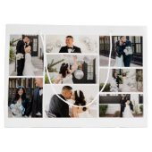 独自の8つのフォトコラージュを作成する ラージペーパーバッグ (裏面)