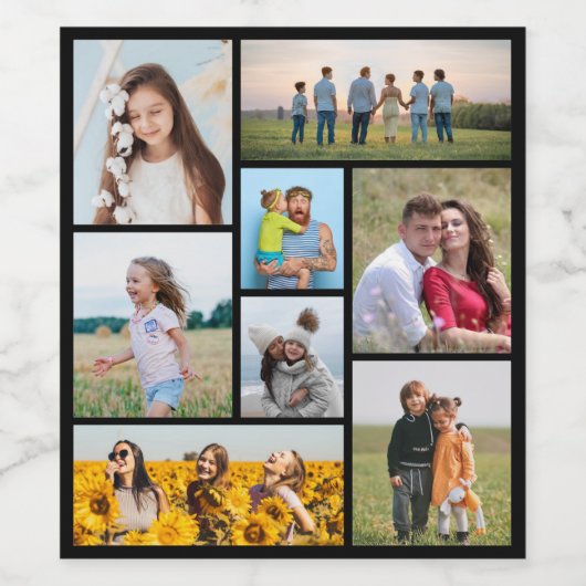 独自の8つのフォトコラージュを作成する ワインラベル (シングルラベル)