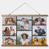 独自の8つのフォトコラージュを作成する 吊り下げ型タペストリー (正面)