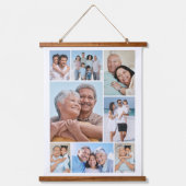 独自の8つのフォトコラージュを作成する 吊り下げ型タペストリー (正面)