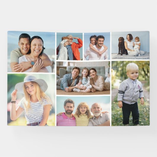 独自の8つのフォトコラージュを作成する 横断幕 (横)