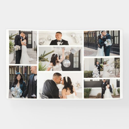 独自の8つのフォトコラージュを作成する 横断幕 (横)