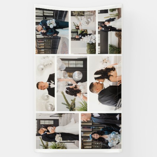 独自の8つのフォトコラージュを作成する 横断幕 (縦)