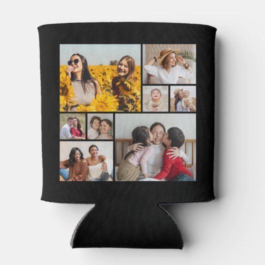 独自の8つのフォトコラージュを作成する 缶クーラー (裏面)