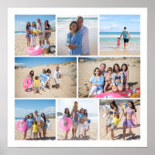 独自の8つのフォトコラージュを作成パーソナライズされた ポスター (正面)