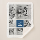 独自の8つのフォトコラージュを追加 – カラーを編集できる シェルパブランケット (正面)