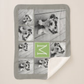 独自の8つのフォトコラージュを追加 – カラーを編集できる シェルパブランケット (正面)