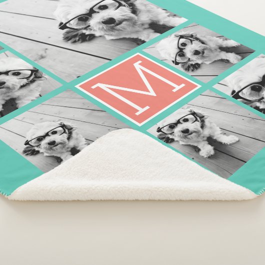 独自の8つのフォトコラージュを追加 – カラーを編集できる シェルパブランケット (3/4)