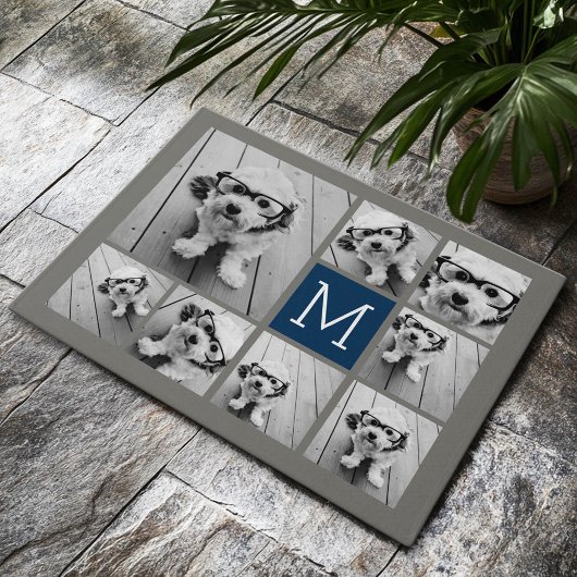 独自の8つのフォトコラージュを追加 – カラーを編集できる ドアマット