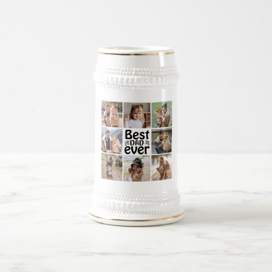独自の8つのフォトコラージュ最高のパパを作成 ビールジョッキ (中央)