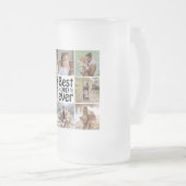 独自の8つのフォトコラージュ最高のパパを作成 フロストグラスビールジョッキ (正面右)