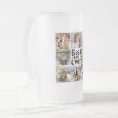 独自の8つのフォトコラージュ最高のパパを作成 フロストグラスビールジョッキ (正面左)