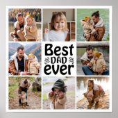 独自の8つのフォトコラージュ最高のパパを作成 ポスター (正面)