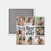 独自の8つのフォトコラージュ最高のパパを作成 マグネット (正面/裏面)