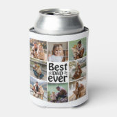 独自の8つのフォトコラージュ最高のパパを作成 缶クーラー (缶正面)