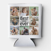 独自の8つのフォトコラージュ最高のパパを作成 缶クーラー (正面)