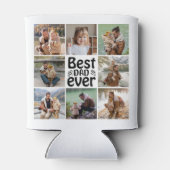 独自の8つのフォトコラージュ最高のパパを作成 缶クーラー (裏面)