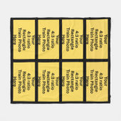 独自の8つの列車写真を追加 フリースブランケット (正面(横))