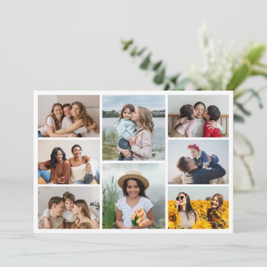 独自の8フォトコラージュのグリーティングカードを作成する (スタンド正面)