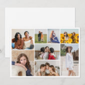 独自の8フォトコラージュのグリーティングカードを作成する (正面/裏面)