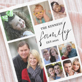 独自の8フォトコラージュのファミリ名を作成する フリースブランケット