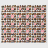 独自の8フォトコラージュのモノグラムをカスタム作成 ラッピングペーパー (フラット)