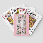 独自の8フォトコラージュ名前をカスタムするピンクを作成 トランプ (裏面)