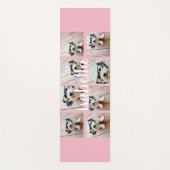 独自の8フォトコラージュ名前をカスタムするピンクを作成 ヨガマット (正面)