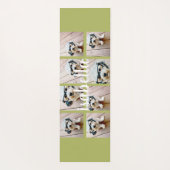 独自の8フォトコラージュ名前をカスタムするピンクを作成 ヨガマット (裏面)