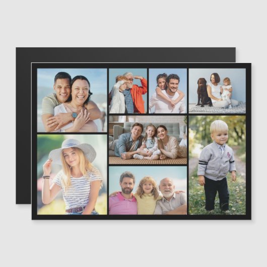 独自の8フォトコラージュ磁気カードの作成 (正面/裏面)