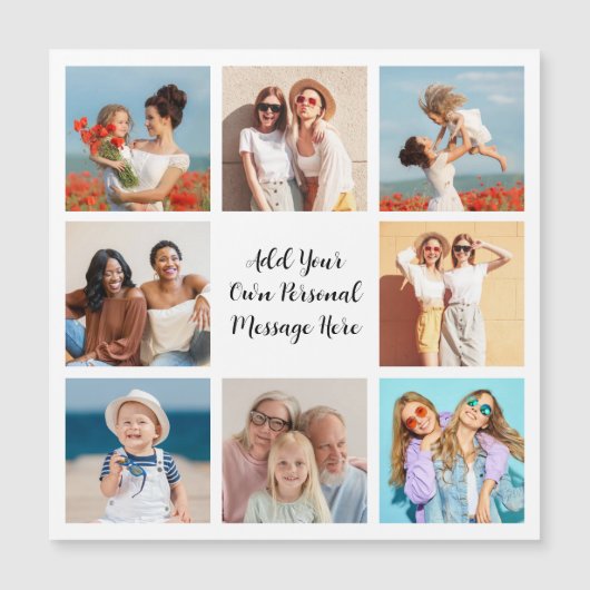 独自の8フォトコラージュ磁気カードの作成 (正面)