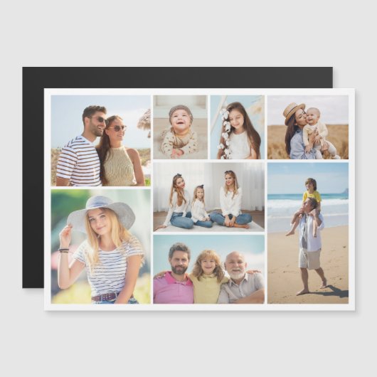 独自の8フォトコラージュ磁気カードの作成 (正面/裏面)