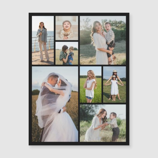 独自の8フォトコラージュ磁気カードの作成 (正面)