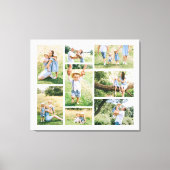 独自の8家族のフォトコラージュを作成 キャンバスプリント (正面)