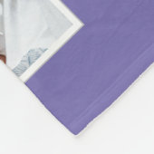 独自の8家族フォトコラージュ紫を作成 フリースブランケット (角)