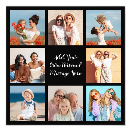 独自の8枚の写真コラージュの写真の拡大を作成 フォトプリント            (正面)