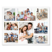 独自の8枚の写真コラージュの写真の拡大を作成 フォトプリント            (正面)