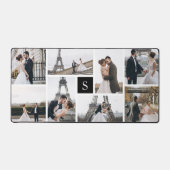 独自の8枚モノグラムののコラージュを作成 デスクマット (正面)