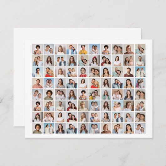 独自の80フォトコラージュのグリーティングカードを作成する (正面/裏面)