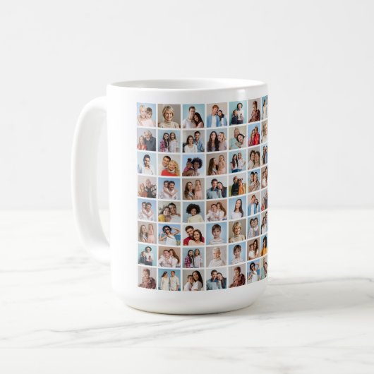 独自の80フォトコラージュを作成 コーヒーマグカップ (正面左)