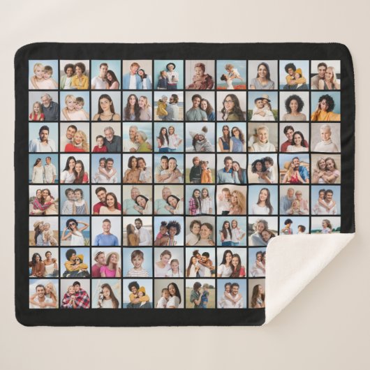 独自の80フォトコラージュを作成 シェルパブランケット (正面(横))