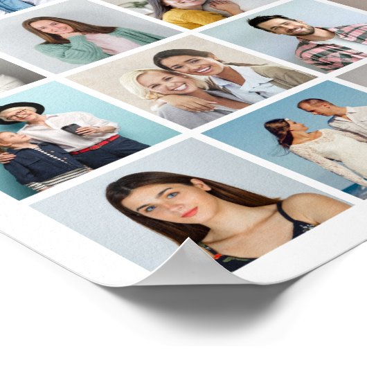 独自の80フォトコラージュを作成 ポスター (角)
