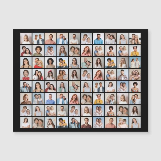 独自の80フォトコラージュ磁気カードの作成 (正面)