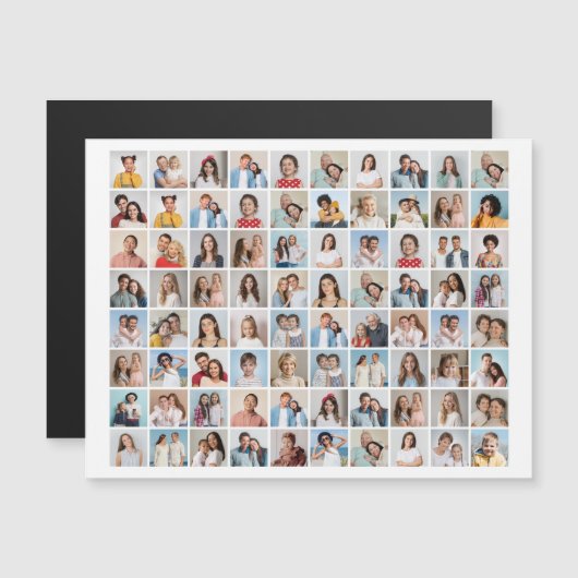 独自の80フォトコラージュ磁気カードの作成 (正面/裏面)