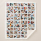 独自の80フォトコラージュ編集可能カラーを作成 シェルパブランケット (正面)