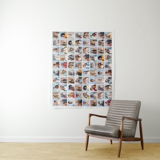 独自の80フォトコラージュ編集可能カラーを作成 タペストリー (インサイチュ)