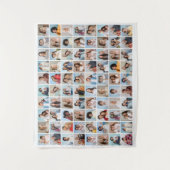 独自の80フォトコラージュ編集可能カラーを作成 タペストリー (正面)